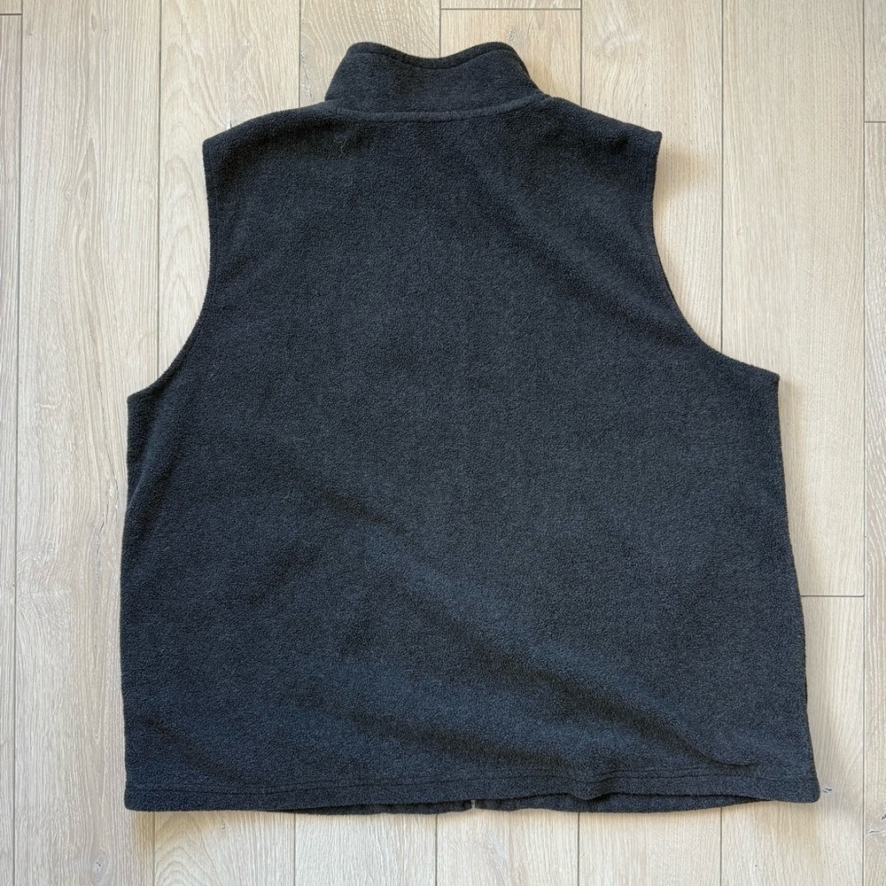 Northern Reflections Blue Jay Embroidered Charcoal Gray Zipper Vest - Picture 2 of 9